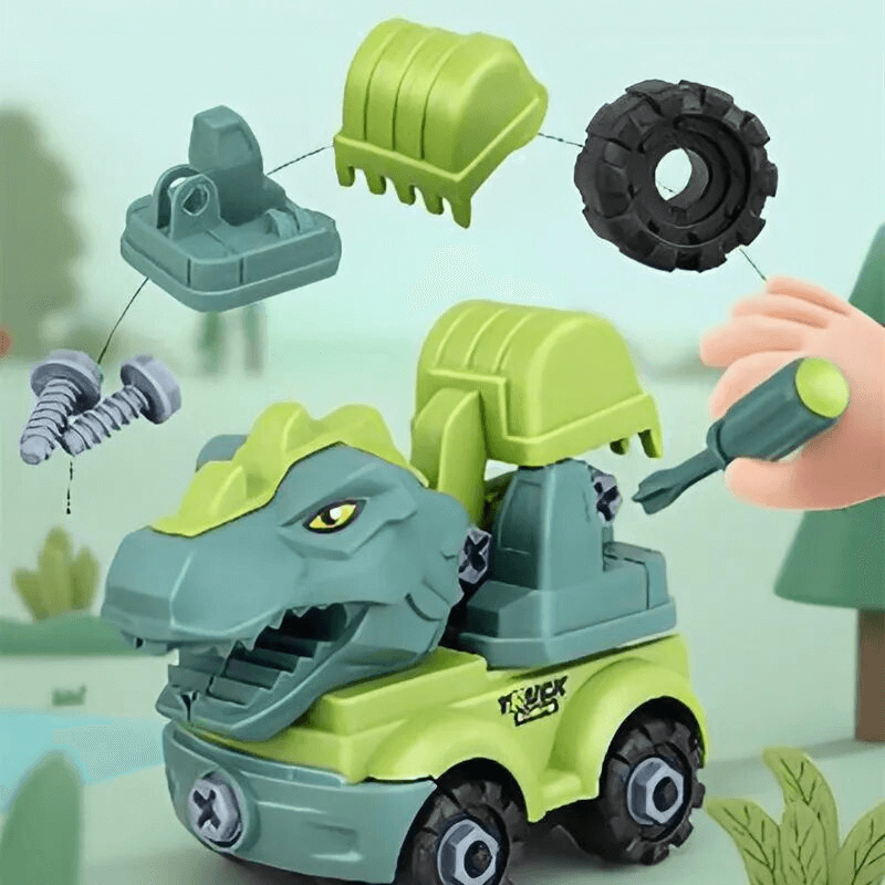 Mini-dinosaurusajoneuvojen rakennuspaketti – leiki ja opi luovilla yhdistelmillä