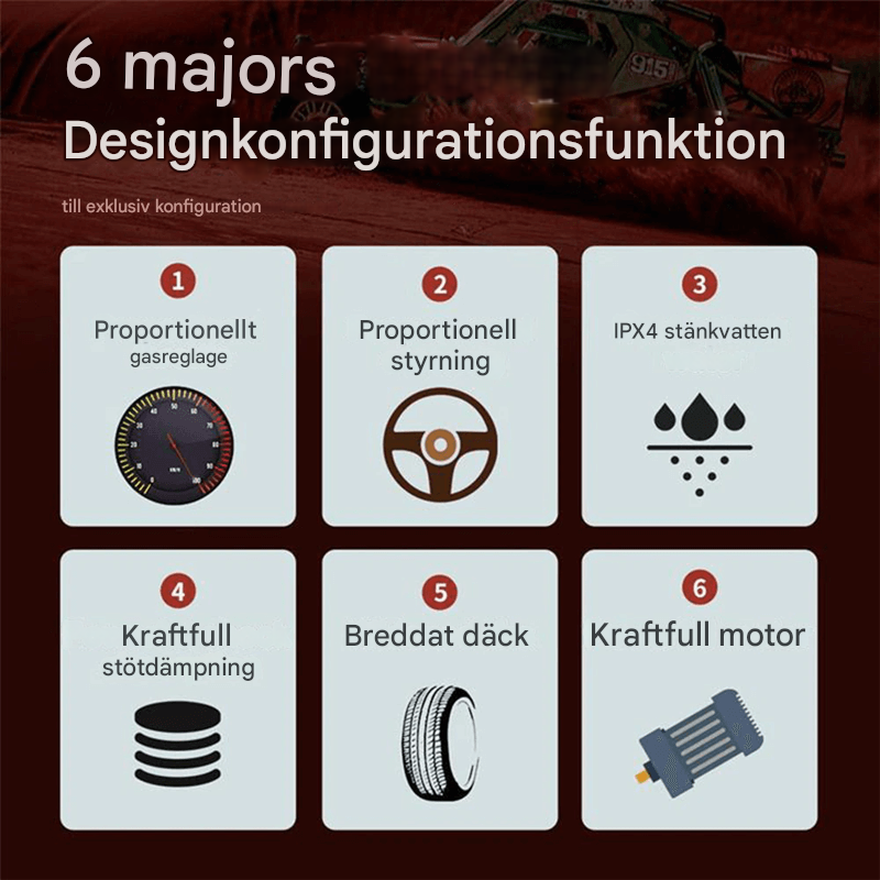 1:16 RC Car 50km/h - 4x4 Off-Road Monster Truck 4WD:llä ja 2.4G-kauko-ohjauksella