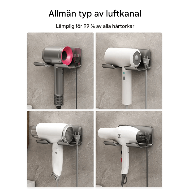MARIE - Hiustenkuivaaja-teline Seinäasennus | Kotitalous & Kampaamo