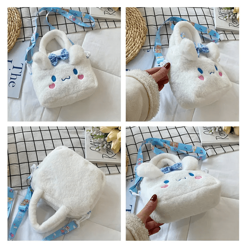 Sanrio Pluche-laukku – Ihastuttava käsilaukku, jossa Cinnamoroll, Melody ja Kuromi