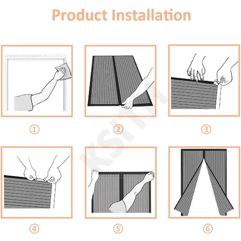Magneettinen hyttysverkko ovelle automaattisella sulkemisella | Hyönteisverkko magneettilukolla - hyttyssuojaus terassille, parvekkeelle ja sisäänkäynnille (useita kokoja)