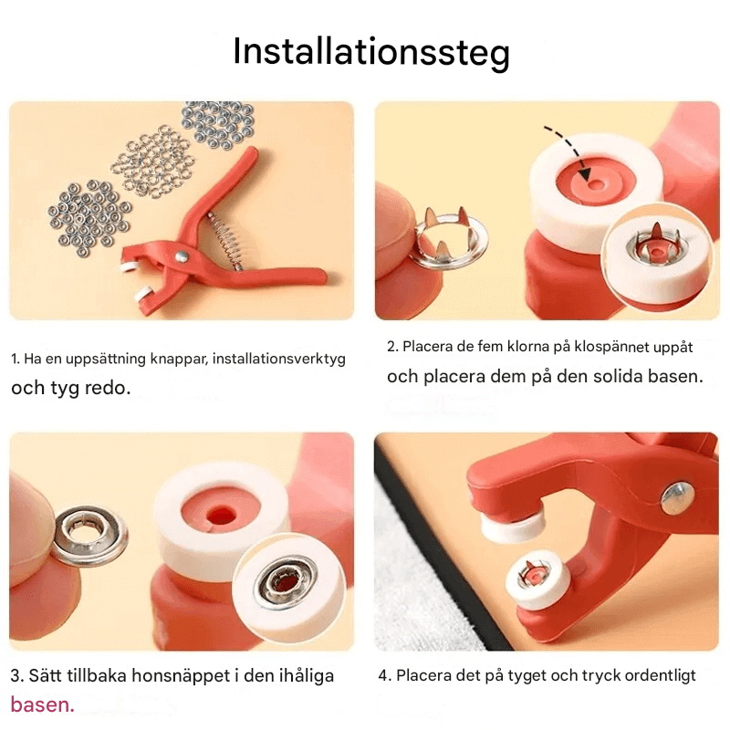 DIY-metallipainikeväline – tarkkuustyökalu vaatteille, nahalle ja käsityölle