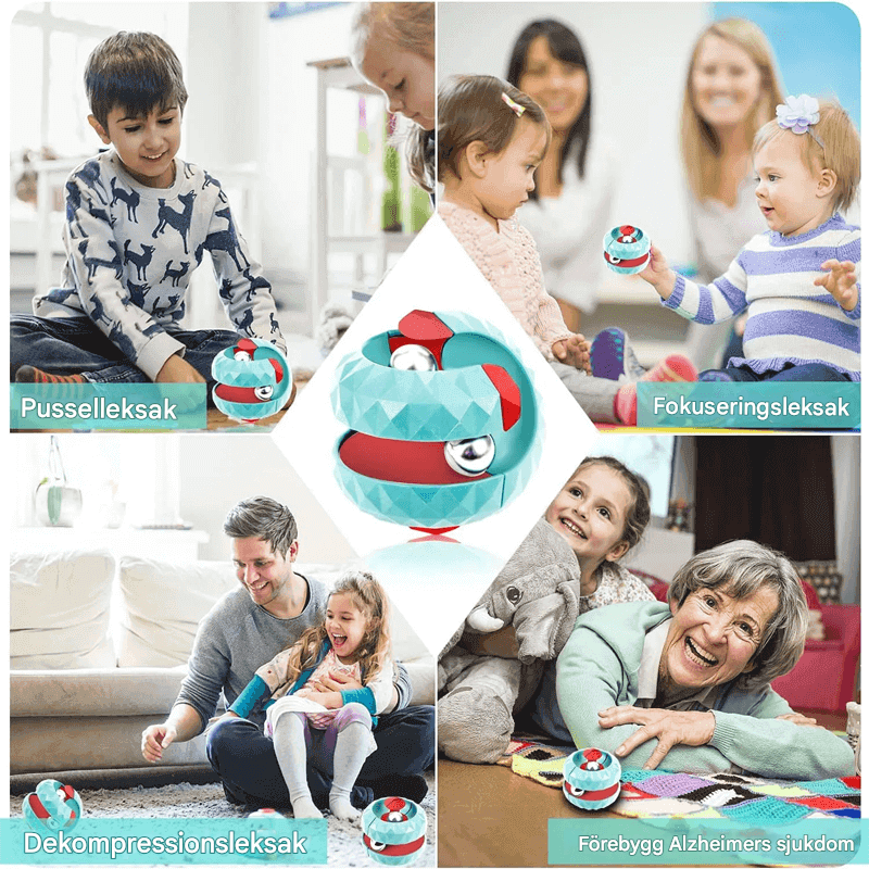 Stressiä lievittävä Orbit 3D -pallo – täydellinen aistillinen lelu lapsille ja aikuisille