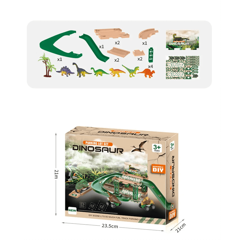 Auton pysäköintitalo lelusetti – vapaa kokoonpano useilla leluautoilla ja eri tyyleillä