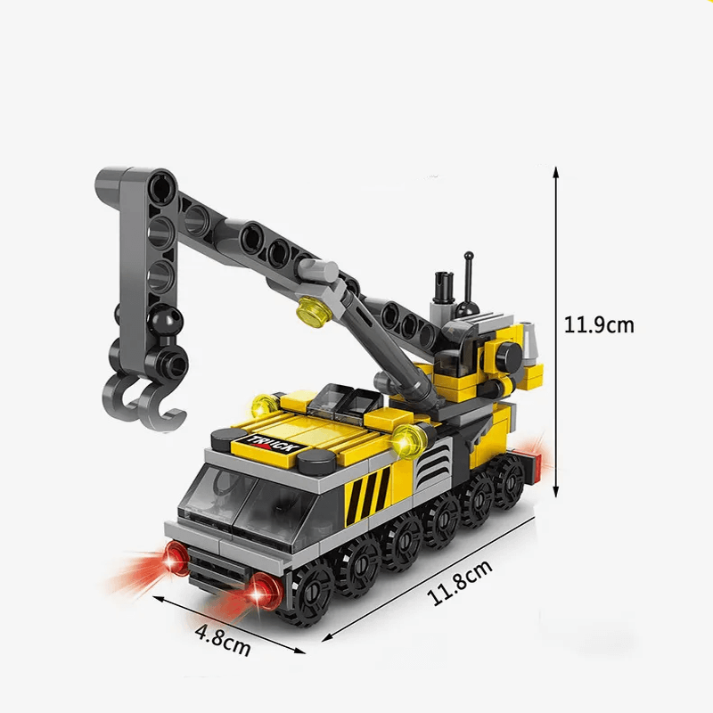 Älykkyyttä kehittävät 6-in-1-rakennuspalikat – paloauto, poliisiauto ja insinööriauto