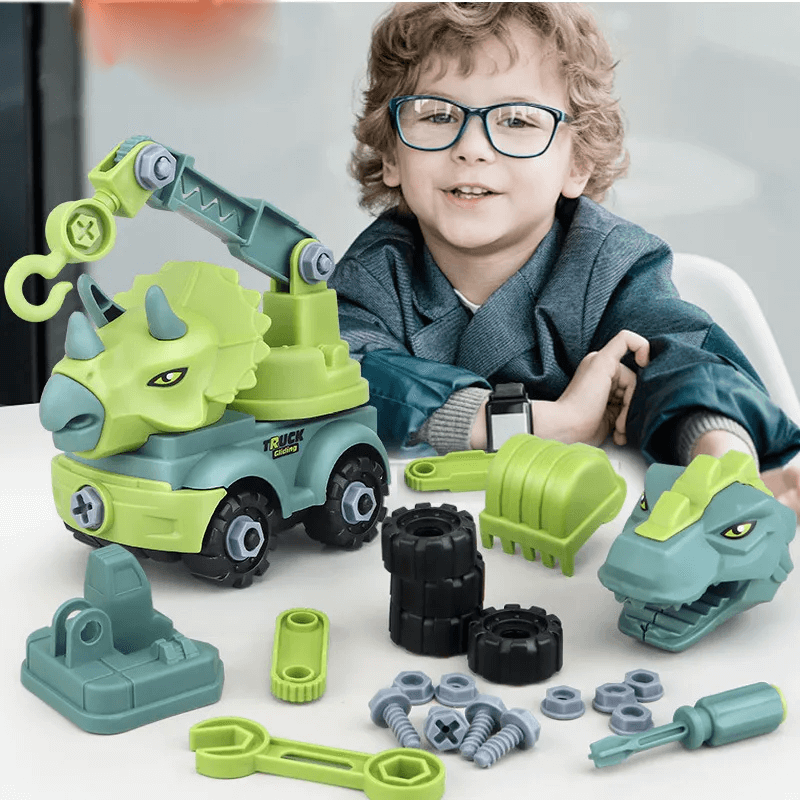 Mini-dinosaurusajoneuvojen rakennuspaketti – leiki ja opi luovilla yhdistelmillä