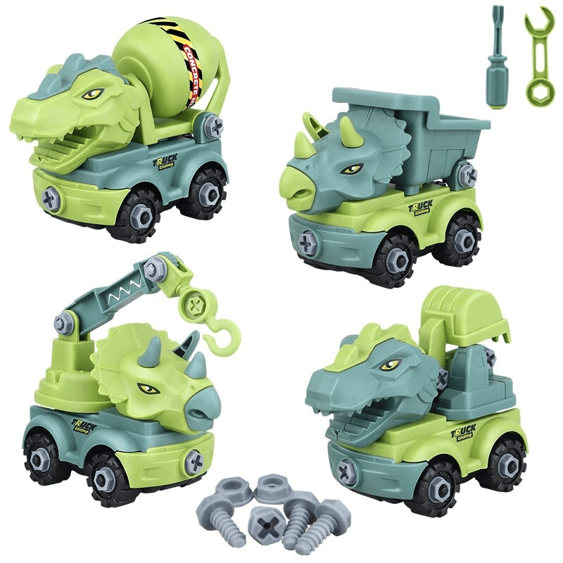 Mini-dinosaurusajoneuvojen rakennuspaketti – leiki ja opi luovilla yhdistelmillä