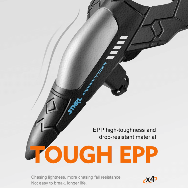 RC Fighter Plane kestävästä EPP-vaahdosta LED-valoilla | Kauko-ohjattava lentokone 2.4GHz aloittelijoille ja lapsille - Mallilento 360° silmukalla ja pitkällä lentoajalla