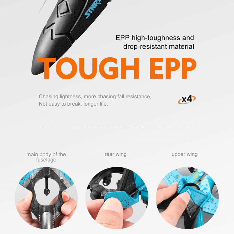 RC Fighter Plane kestävästä EPP-vaahdosta LED-valoilla | Kauko-ohjattava lentokone 2.4GHz aloittelijoille ja lapsille - Mallilento 360° silmukalla ja pitkällä lentoajalla