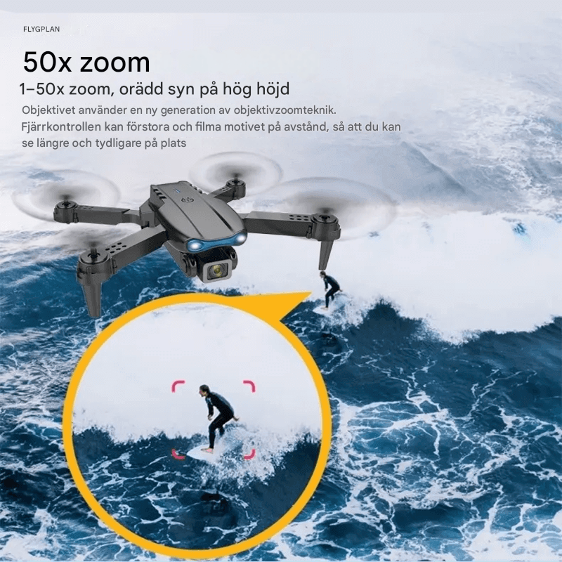 Mini-kauko-ohjattava drone 4K-kameralla – taitettava ja vakaa lento