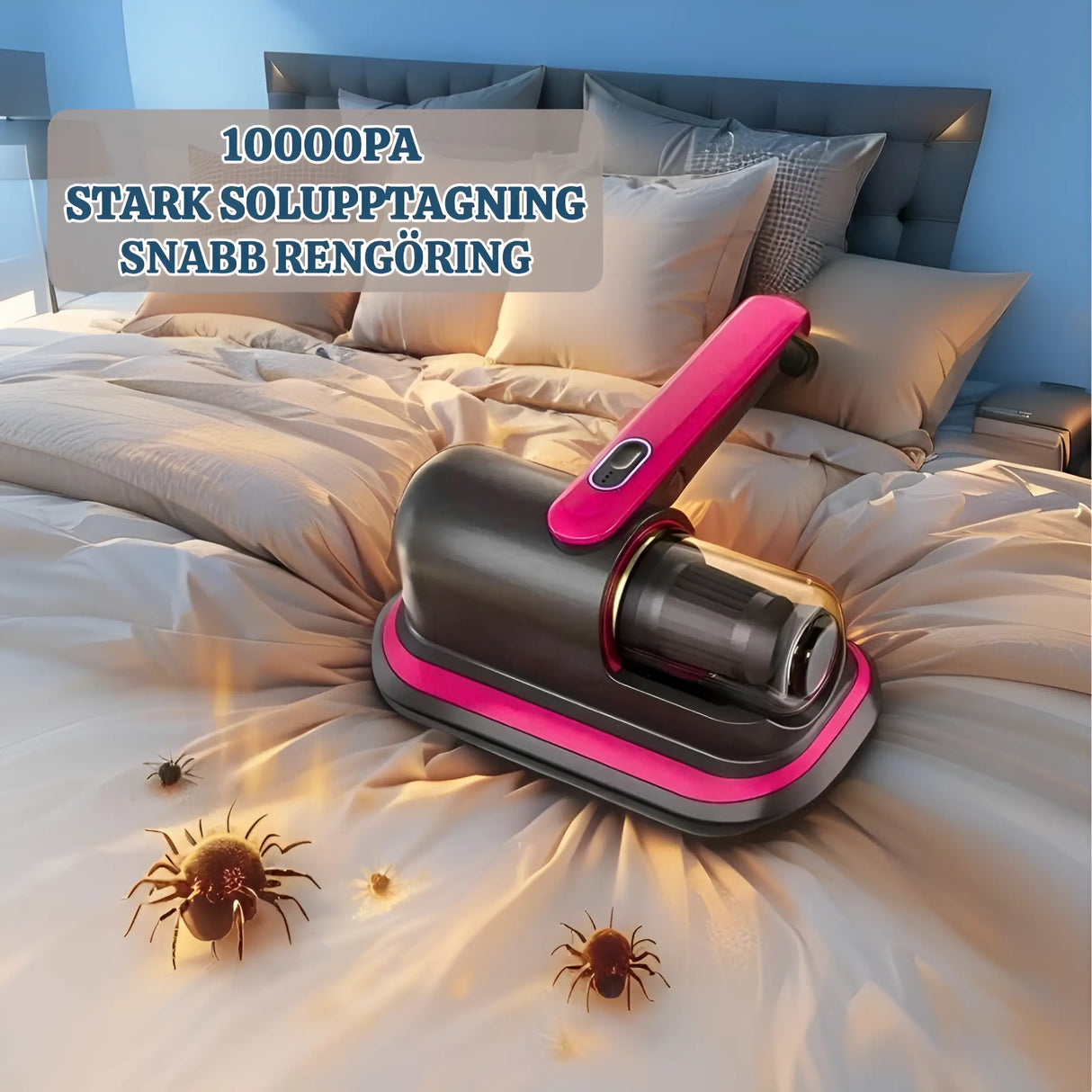 PureVac™ - 10 kPa Langaton Käsikäyttöinen Imuri Patjoille ja Pölypunkkeille