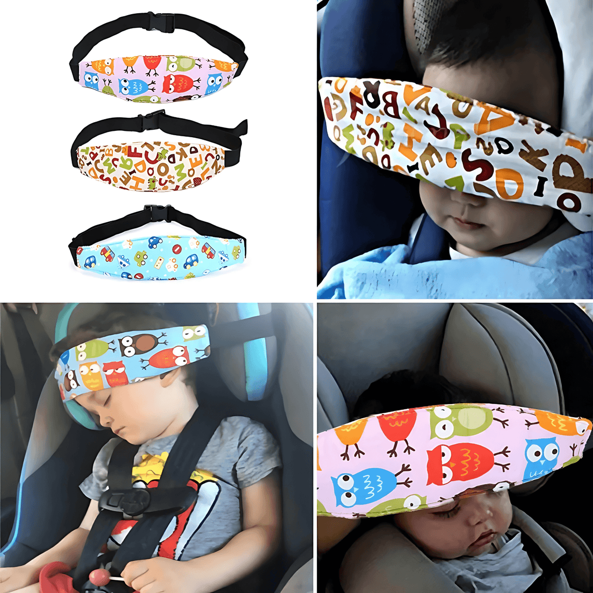 SafeNap – Lasten turvaistuin ja nukkumistuki pääkiinnitysnauhalla matkustamista ja lepoa varten