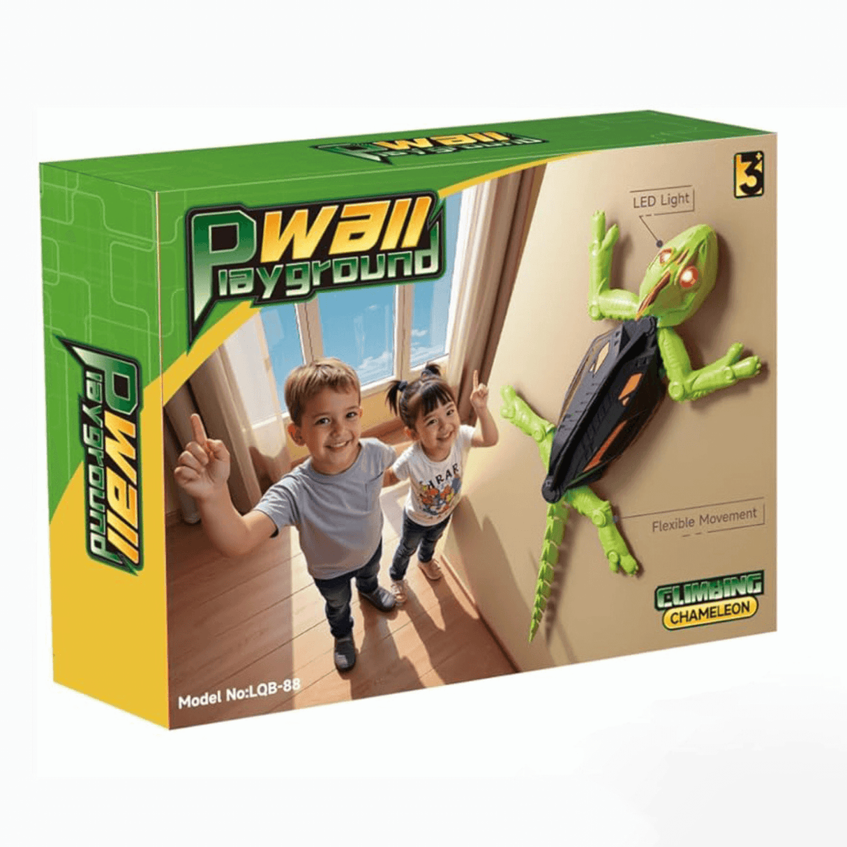 CrawlBot – Fjärrstyrd Väggklättrande Gecko & Kackerlacka Leksak med LED-ljus & Uppladdningsbart Batteri för Barn