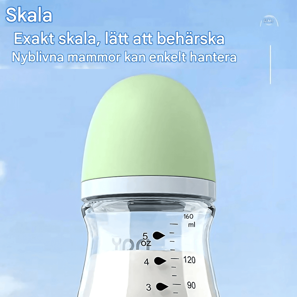 BabyFlow – Anti-Kolik-lasipullo pehmeällä silikonituttilla ja säädettävällä virtauksella