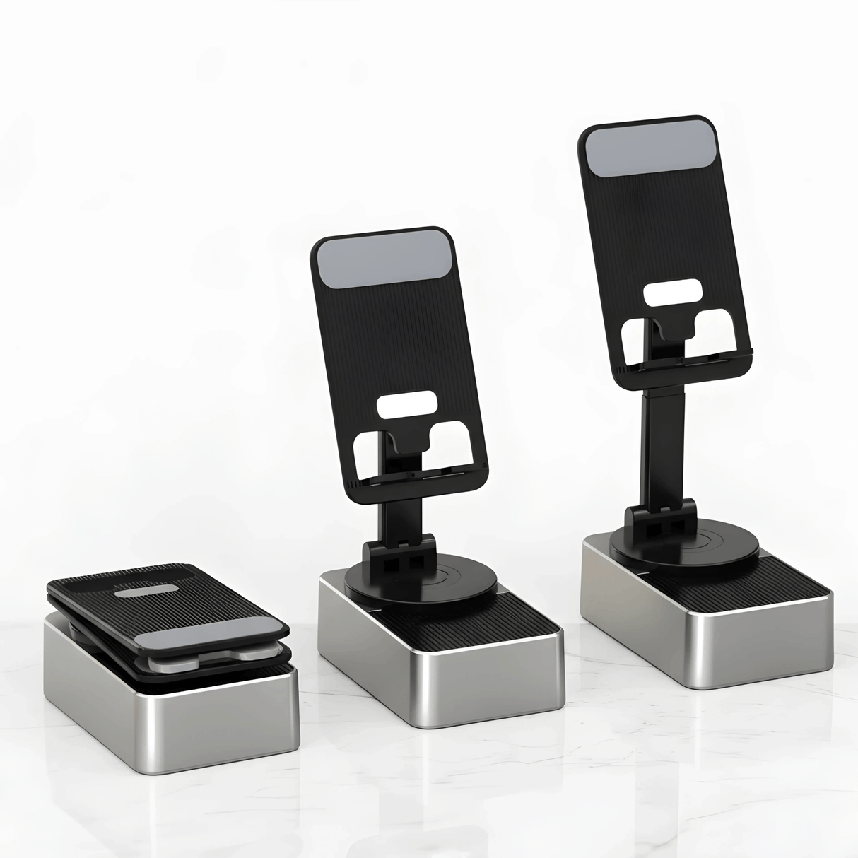 EchoStand – 5-in-1 langaton Bluetooth-kaiutin, matkapuhelinteline ja virtapankki matkoille, kotiin ja juhliin