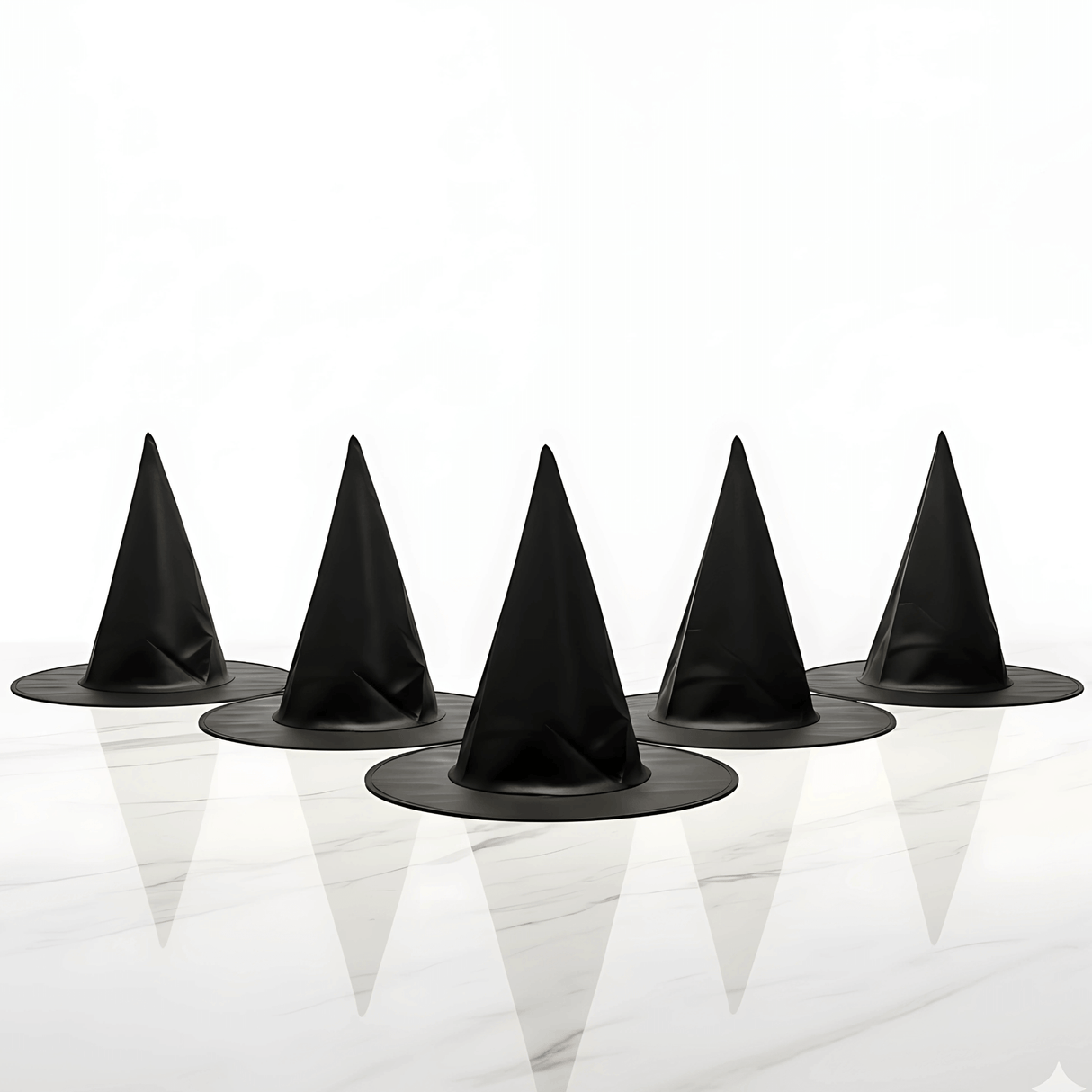 WitchGleam – Taitettava Halloween-noitahattu mustasta polyesteristä naamiaisiin, juhliin ja koristeluun