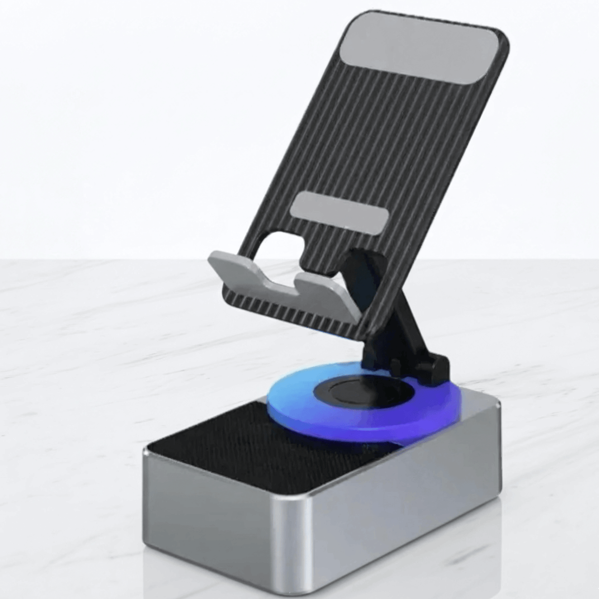 EchoStand – 5-in-1 langaton Bluetooth-kaiutin, matkapuhelinteline ja virtapankki matkoille, kotiin ja juhliin