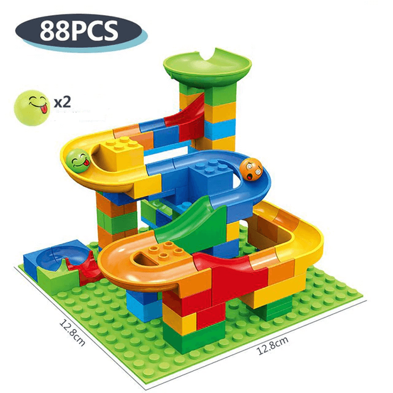 Marble Run -rakennuspalikat - Luova labyrintti, jossa on liukumäki ja pallorata lapsille - opettavainen leikki ongelmanratkaisuun ja mielikuvitukseen