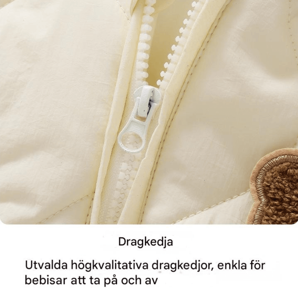 CuddleWear – Lämmin vauvan haalari fleecevuorilla ja helppokäyttöisellä vetoketjulla syksyyn ja talveen