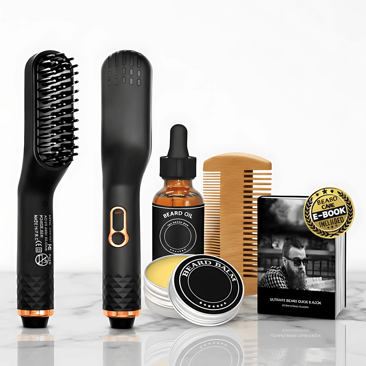 BeardPulse – Partatyylit ja hoitopaketti, jossa öljy, balsami, kampa ja e-opas miehille