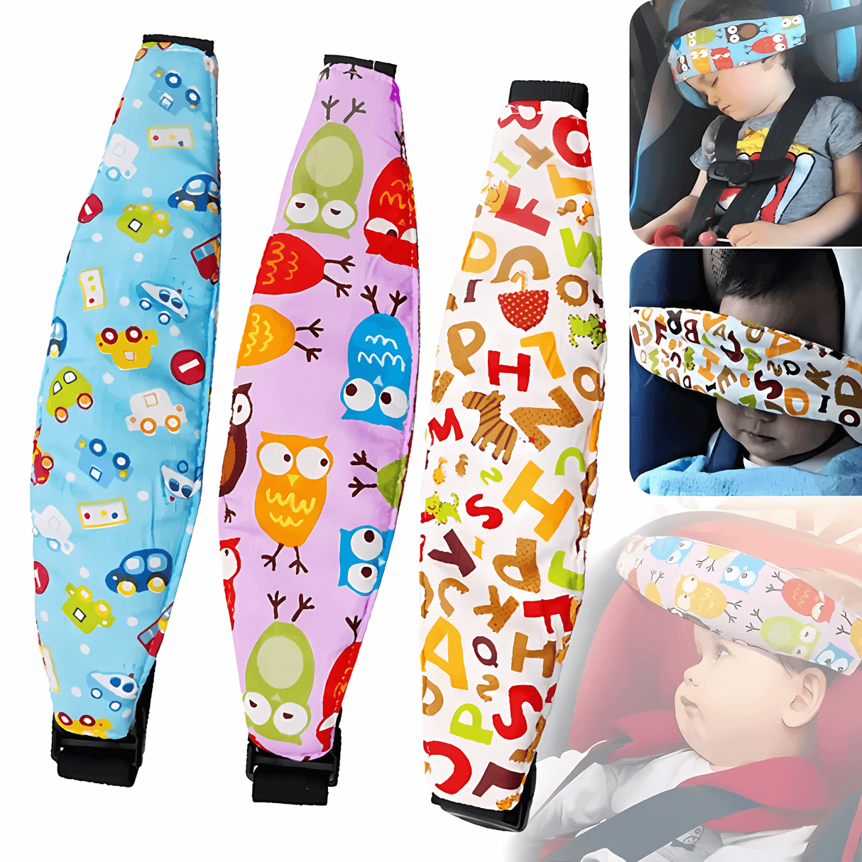 SafeNap – Lasten turvaistuin ja nukkumistuki pääkiinnitysnauhalla matkustamista ja lepoa varten