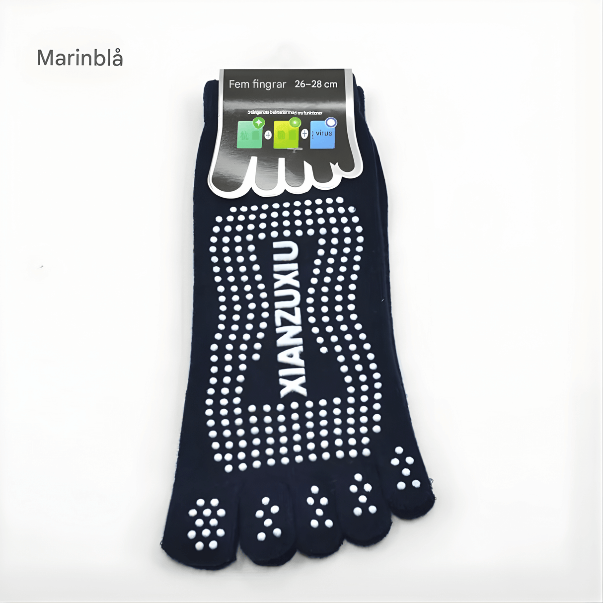 SoftGrip – Halkfria Fem-Tåstrumpor för Yoga, Pilates & Träning