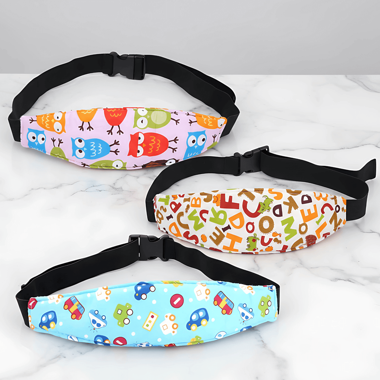 SafeNap – Lasten turvaistuin ja nukkumistuki pääkiinnitysnauhalla matkustamista ja lepoa varten