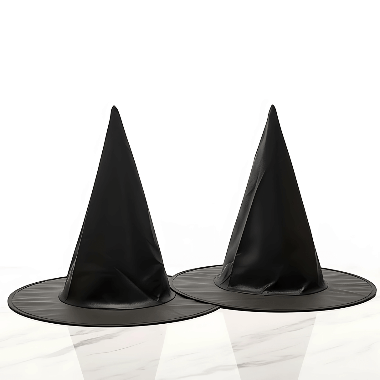 WitchGleam – Taitettava Halloween-noitahattu mustasta polyesteristä naamiaisiin, juhliin ja koristeluun