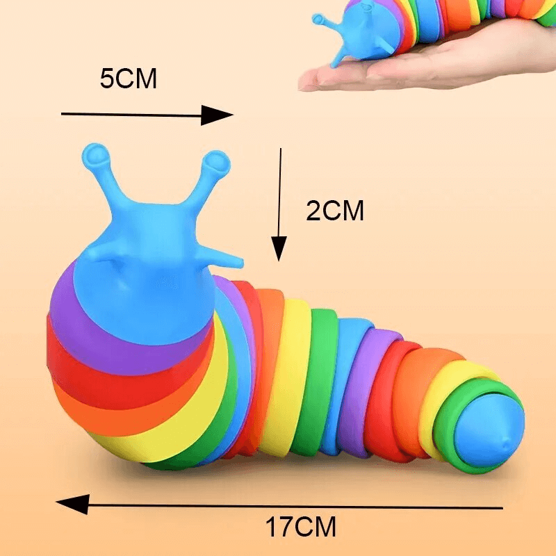 3D Värikkää Snail Anti-Stress Toy – Luova ja rentouttava aktiviteetti