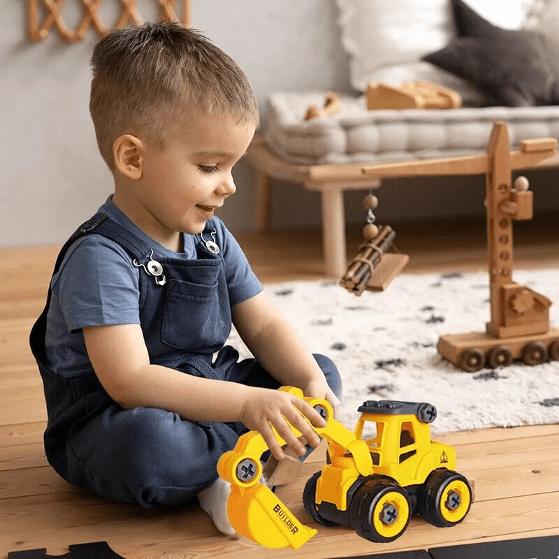 Palapeli-simulaatio Kaivinkone-lelu – Tee-se-itse Rakennettava Lelu lapsille