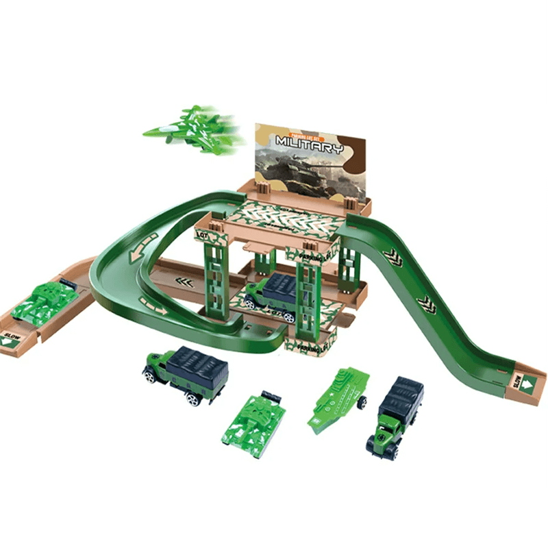 Auton pysäköintitalo lelusetti – vapaa kokoonpano useilla leluautoilla ja eri tyyleillä