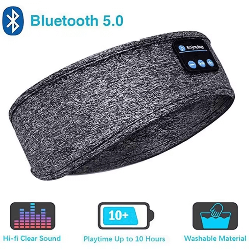 Langaton Bluetooth Sleep Headband & Eye Mask - Elastiset, mukavat kuulokkeet, joissa on irrotettavat kaiuttimet nukkumiseen ja liikuntaan.