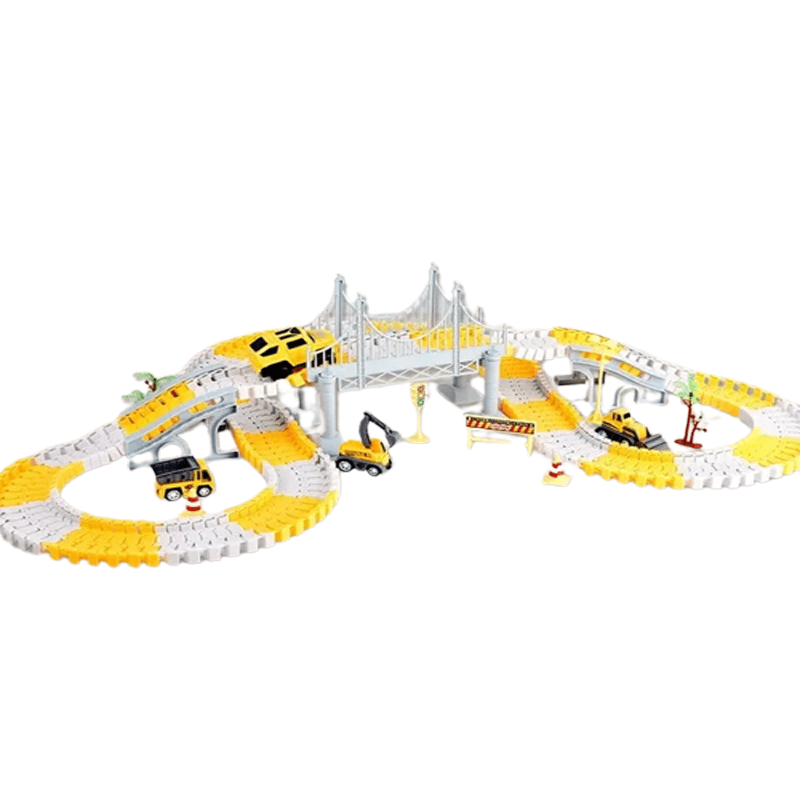 Insinöörien autotie – Rakennettava kilparata mini-insinöörien autoilla lapsille