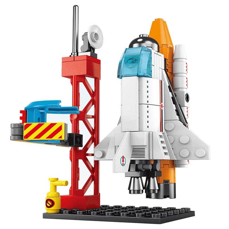 AstroPlay - Avaruusrakettisarja, Jossa on Astronauttihahmo ja Laukaisualustan Palikka Lapsille