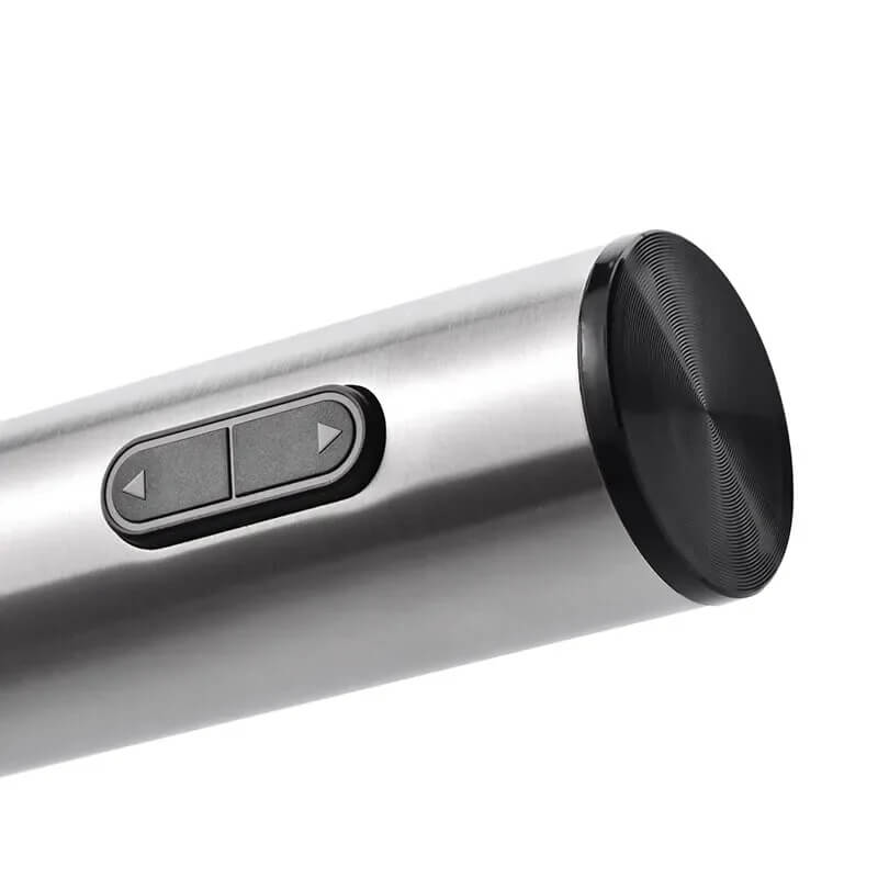 Sähköinen viininavaaja-setti 5-in-1, jossa on folioleikkuri, viinikaadin ja tyhjiötulppa - automaattinen korkkiruuvi ja näyttöalusta | Täydellinen lahja viinin ystäville