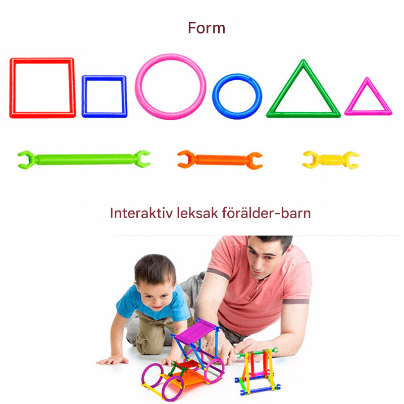 280 kpl älykkäitä palapelejä - Rakennuspalikoita lapsille, 3D-palapelit ja opettavainen rakennussarja, luova yhdistämis- ja rakennussarja