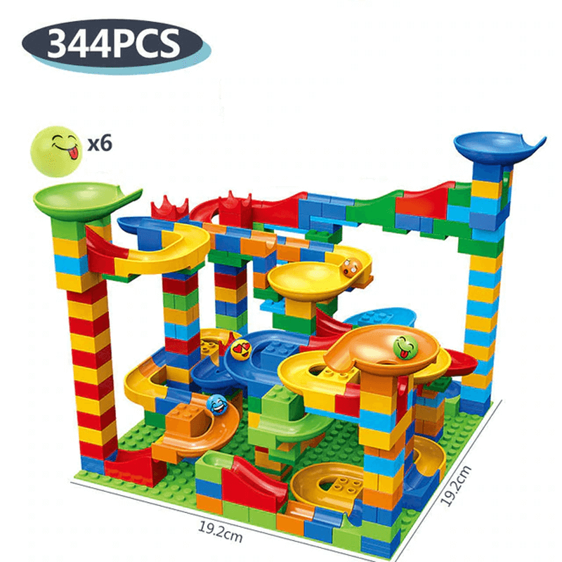 Marble Run -rakennuspalikat - Luova labyrintti, jossa on liukumäki ja pallorata lapsille - opettavainen leikki ongelmanratkaisuun ja mielikuvitukseen