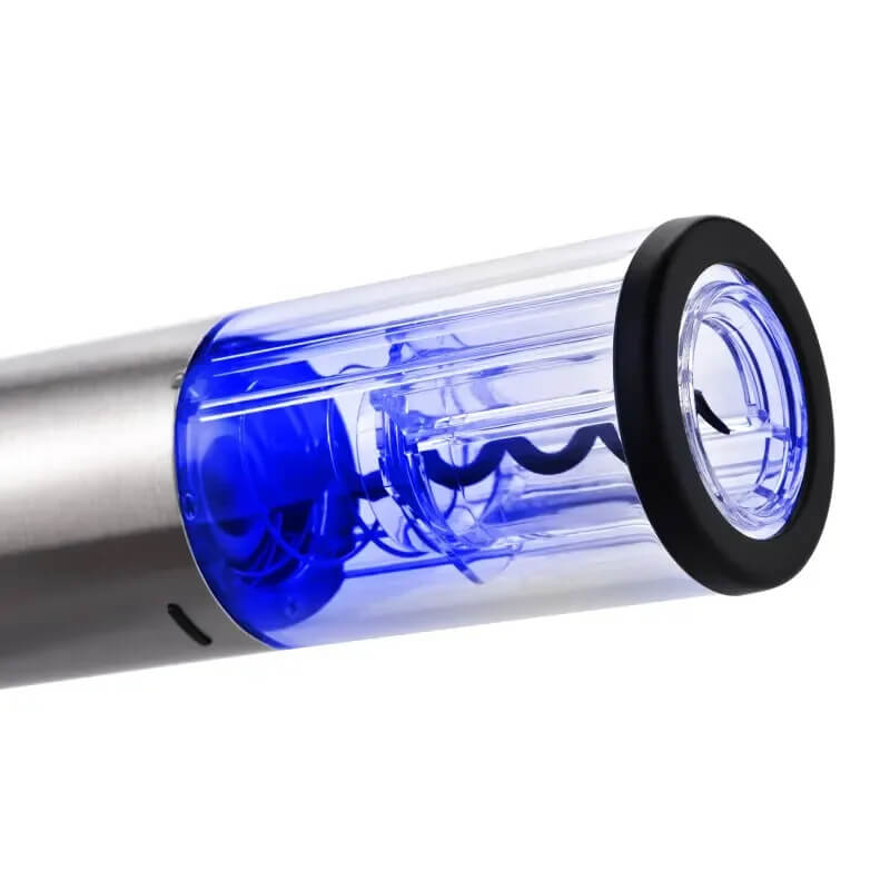 Sähköinen viininavaaja-setti 5-in-1, jossa on folioleikkuri, viinikaadin ja tyhjiötulppa - automaattinen korkkiruuvi ja näyttöalusta | Täydellinen lahja viinin ystäville