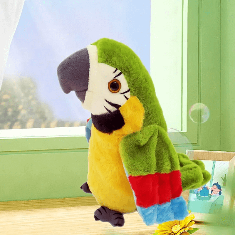 Puhuva papukaija Plysch – stimuloi kielellistä kehitystä ja mielikuvituksellista leikkiä