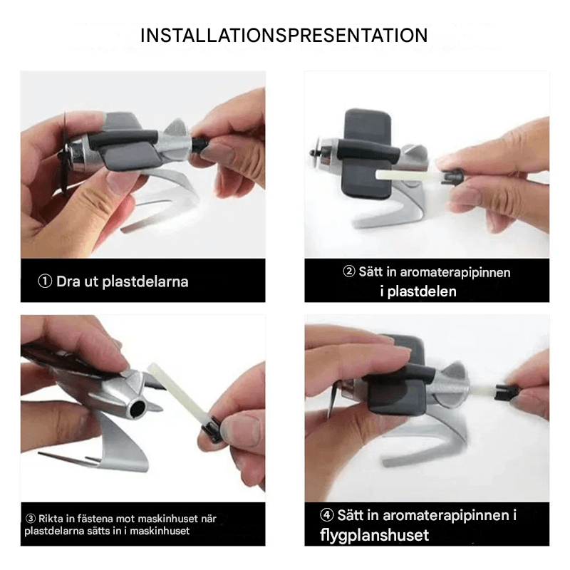 Aurinkoenergialla toimiva mini ilmanraikastin autoon ja kotiin - koristeellinen lentokoneen muotoilussa, ilmanpuhdistus ja energiatehokas