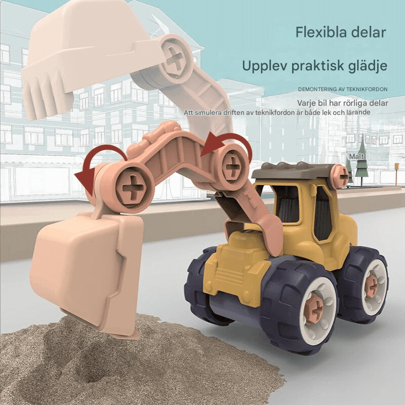 Mini-kaivinkoneen rakennuspaketti – turvallista ja kestävää leikkiä lapsille