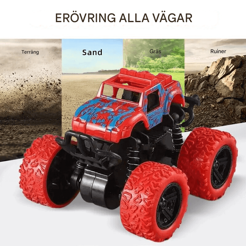 Iskunkestävä 360° pyörivä kitkavetoinen – Diecast Offroad -autolelu