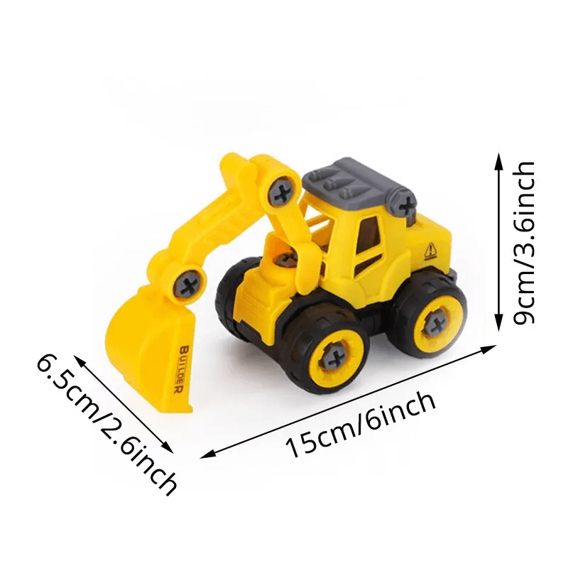 Palapeli-simulaatio Kaivinkone-lelu – Tee-se-itse Rakennettava Lelu lapsille