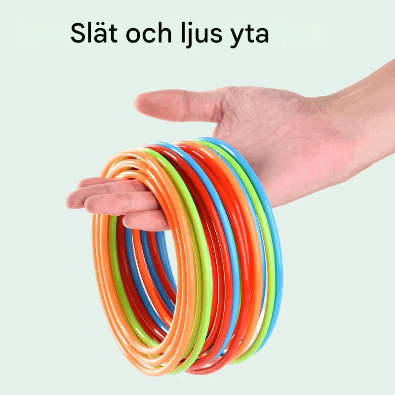 Lasten pinoamis- ja heittolelu – Heitä sateenkaarirenkaita motoristen taitojen ja koordinaation kehittämiseksi