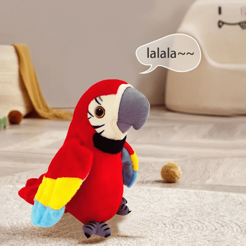 Puhuva papukaija Plysch – stimuloi kielellistä kehitystä ja mielikuvituksellista leikkiä