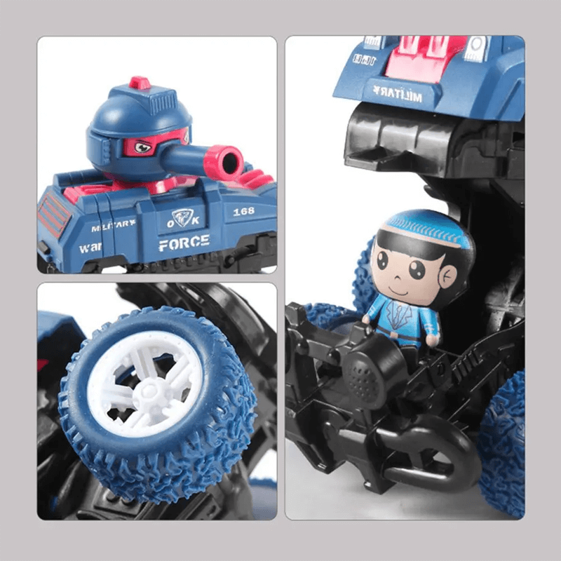 Mini-Tank-lelu – Kuusipyöräinen, liukuva ja hiljainen mini-tankki lasten mielikuvitusleikkeihin