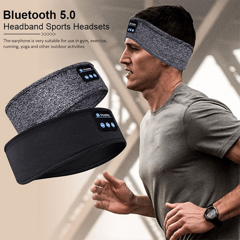 Langaton Bluetooth Sleep Headband & Eye Mask - Elastiset, mukavat kuulokkeet, joissa on irrotettavat kaiuttimet nukkumiseen ja liikuntaan.