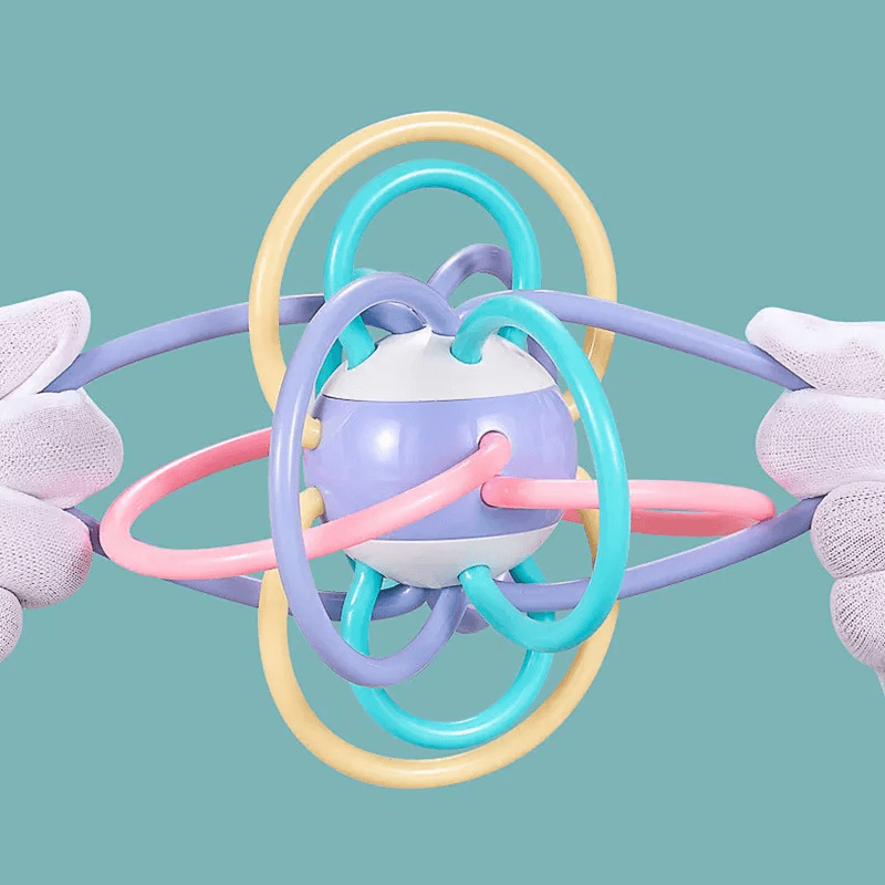 Hampaille sopiva vauvan lelu – silikoninen helistin ja purulelu
