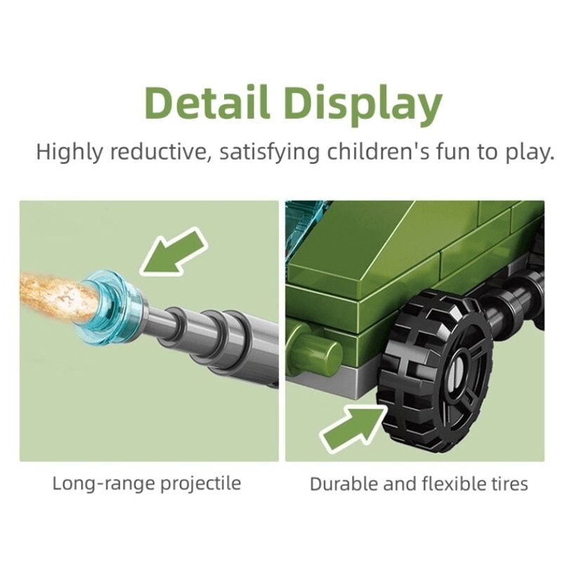 6-in-1 rakennuspalikoiden ajoneuvosarja lapsille | Paloauto, säiliö ja helikopteri - STEM-lelu luovaan leikkiin ja oppimiseen (6-10 vuotta)