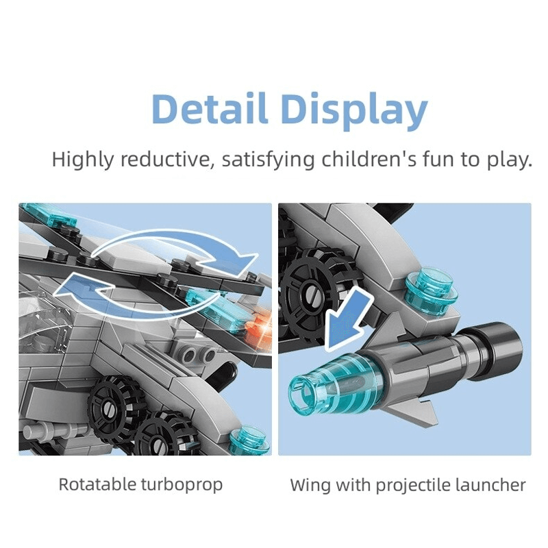 6-in-1 rakennuspalikoiden ajoneuvosarja lapsille | Paloauto, säiliö ja helikopteri - STEM-lelu luovaan leikkiin ja oppimiseen (6-10 vuotta)